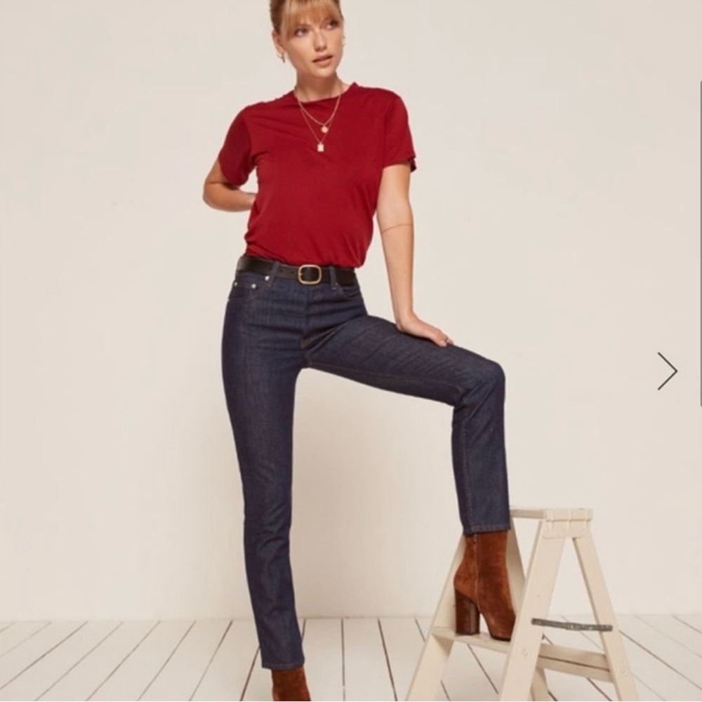 REFORMATION Winona Dark Jeans